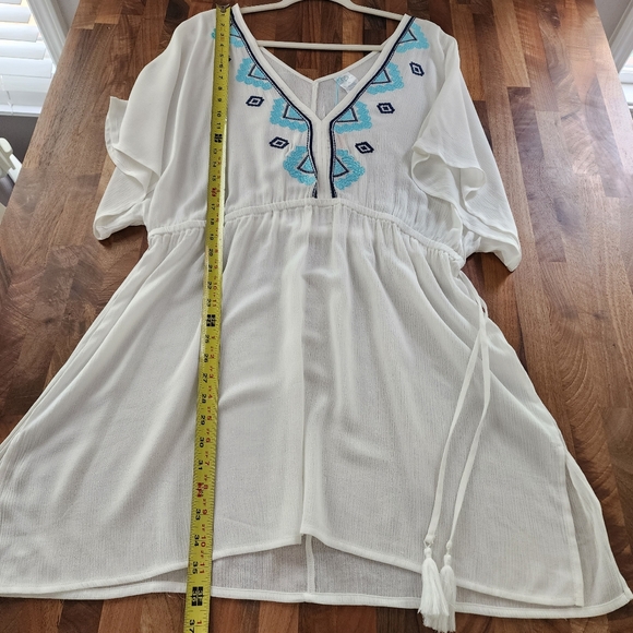 Kona Sol Embroidered Tie Side Cover-Up Dress Sizw‎ XL NWT - Picture 8 of 10